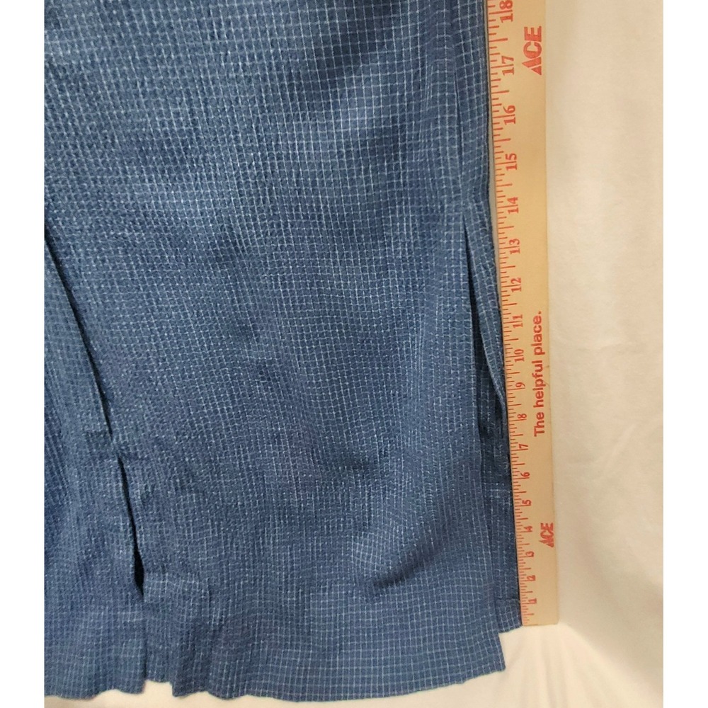 Tallbots Sleeveless Button Shirt Dress Collar Sz 14 Blue Maxi Tie Back USA NWT - Picture 13 of 13